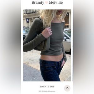 SOLD Brandy Melville Bonnie top: olive green